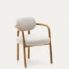 Melqui Beige Chair In Solid Oak Wood A Natural Finish -Quality Furniture Store 100001JJ12 1V01