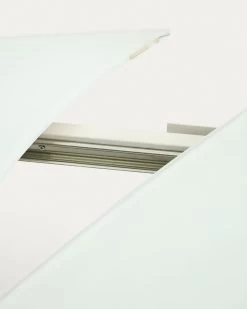 Vashti Extendable Round Table In Glass And MDF With Steel Legs In White 130(190) X 100 Cm | Kave Home 18 Vashti Extendable Round Table In Glass And MDF With Steel Legs In White 130(190) X 100 Cm | Kave Home -Quality Furniture Store 1416T03002KK05 1D03