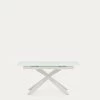 Vashti Extendable Round Table In Glass And MDF With Steel Legs In White 160 (210) X 90 Cm | Kave Home 1 Vashti Extendable Round Table In Glass And MDF With Steel Legs In White 160 (210) X 90 Cm | Kave Home -Quality Furniture Store 1416T03003KK05 1V01