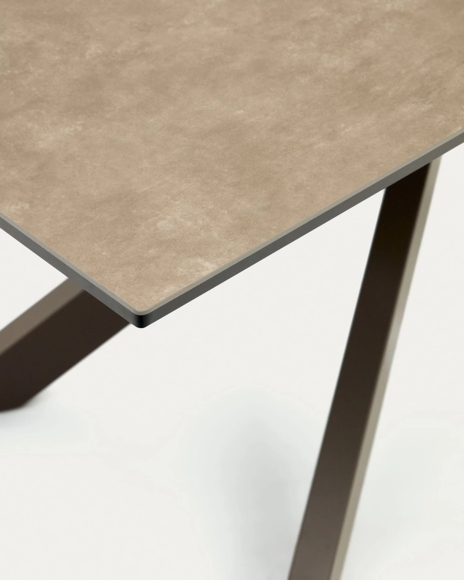 Atminda Extendable Table Porcelain And Steel Legs With A Brown Finish 160 (210) X 90 Cm | Kave Home 5 Atminda Extendable Table Porcelain And Steel Legs With A Brown Finish 160 (210) X 90 Cm | Kave Home - Image 3