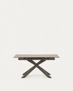Atminda Extendable Table Porcelain And Steel Legs With A Brown Finish 160 (210) X 90 Cm | Kave Home