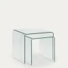 Burano Nest Of 2 Glass Tables | Kave Home -Quality Furniture Store 506009TRA 1V01