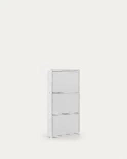 Shoe Rack Ode 50 X 103 Cm 3 Doors White | Kave Home -Quality Furniture Store 770106BLA 1V02