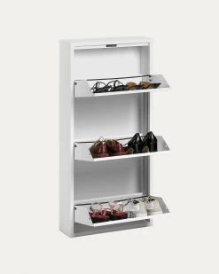 Shoe Rack Ode 50 X 103 Cm 3 Doors White | Kave Home -Quality Furniture Store 770106BLA 1V03