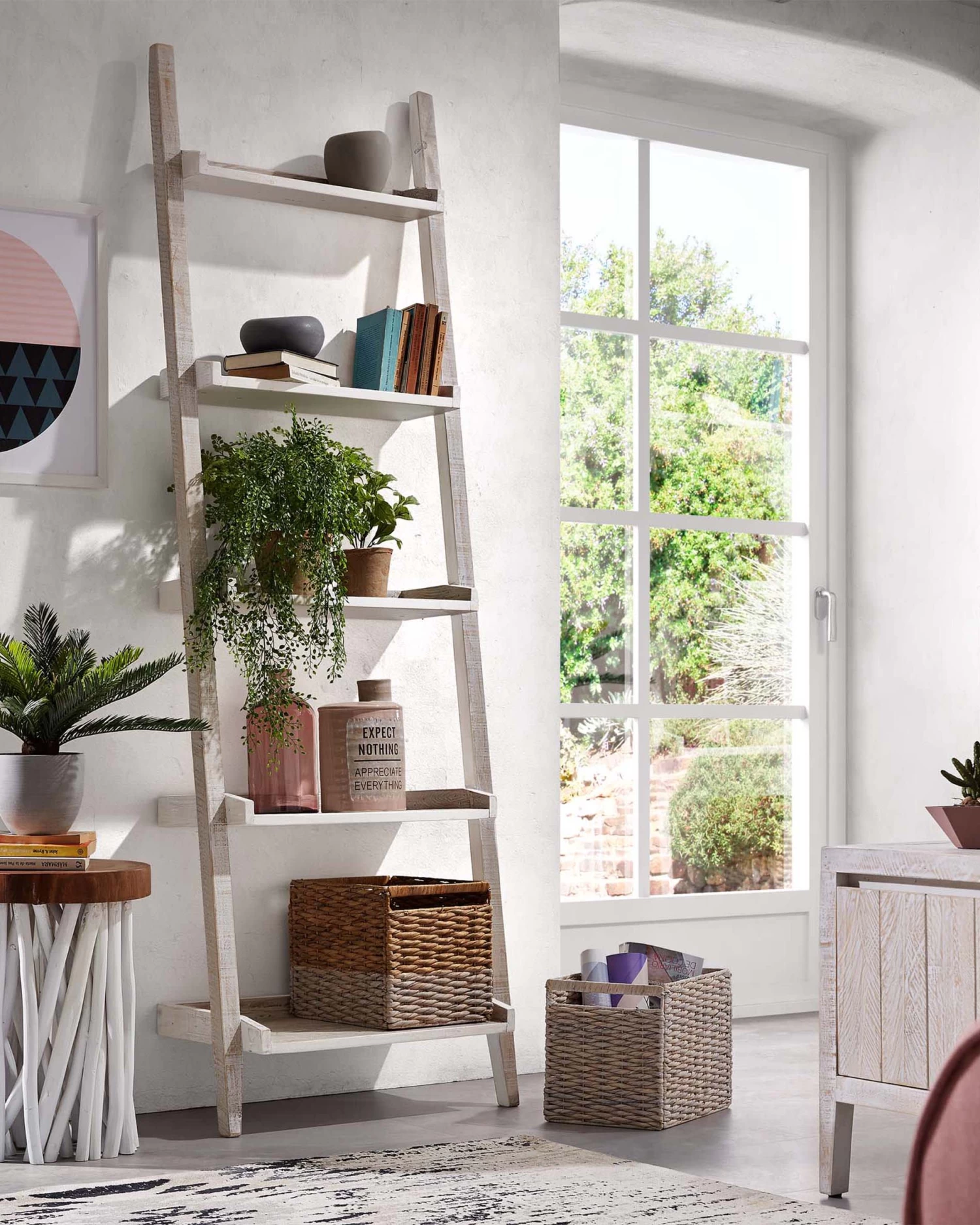 Drom Solid Rain And Teak Wood Side Table à 35 Cm | Kave Home 4 Drom Solid Rain And Teak Wood Side Table à 35 Cm | Kave Home - Image 2