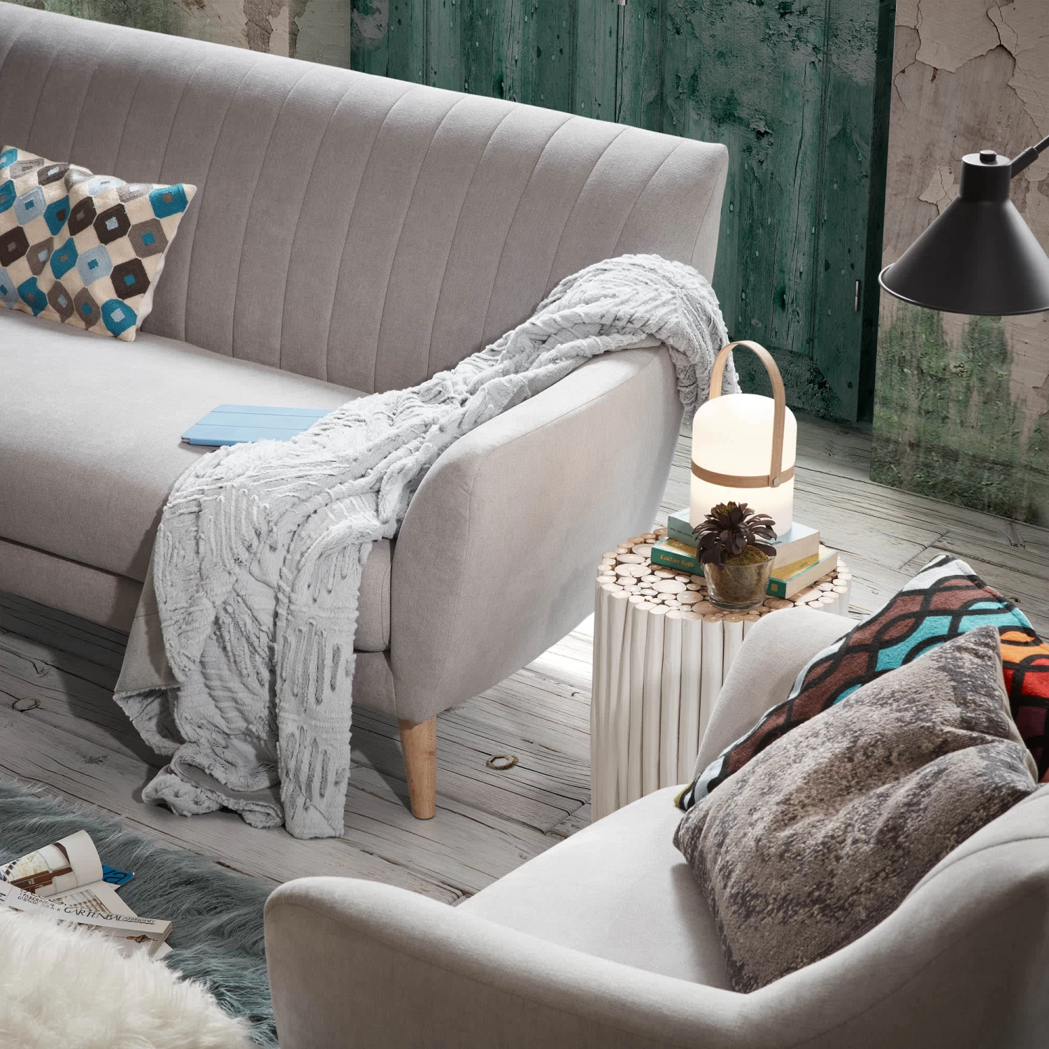 Filip Solid Teak With White Finish Side Table à 35 Cm | Kave Home 4 Filip Solid Teak With White Finish Side Table à 35 Cm | Kave Home - Image 2