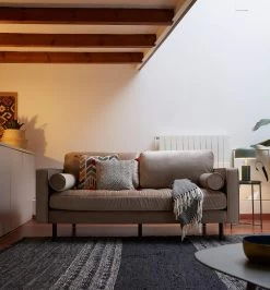 Debra 2 Seater Sofa In Beige Velvet 182 Cm | Kave Home -Quality Furniture Store A000000462 2