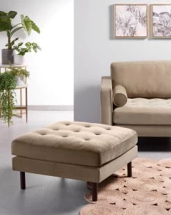 Debra 2 Seater Sofa In Beige Velvet 182 Cm | Kave Home -Quality Furniture Store A000000839 5