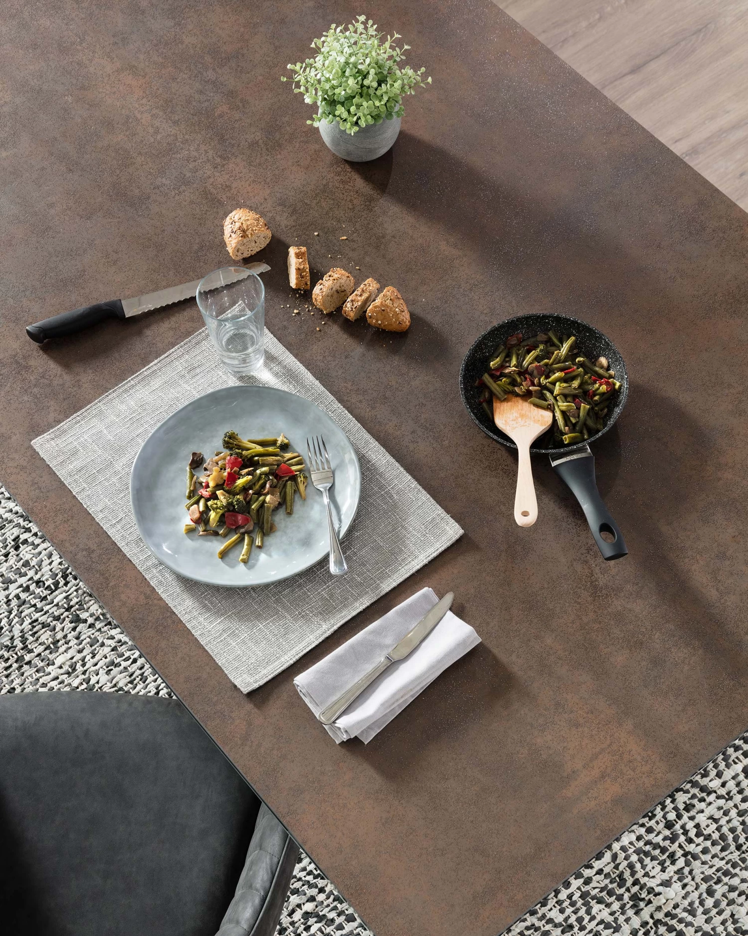 Argo Table 180 Cm Porcelain Iron Corten Finish Black Legs | Kave Home 4 Argo Table 180 Cm Porcelain Iron Corten Finish Black Legs | Kave Home - Image 2