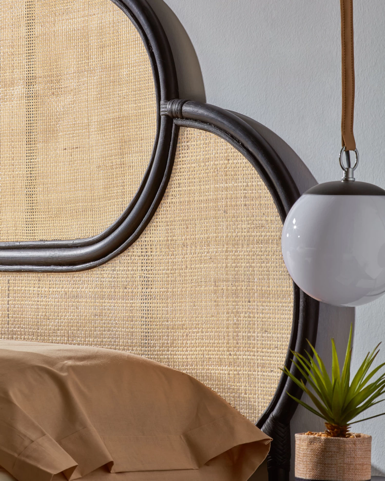 Lalita Rattan Headboard With A Black Finish For 160 Cm Beds | Kave Home 6 Lalita Rattan Headboard With A Black Finish For 160 Cm Beds | Kave Home - Image 4