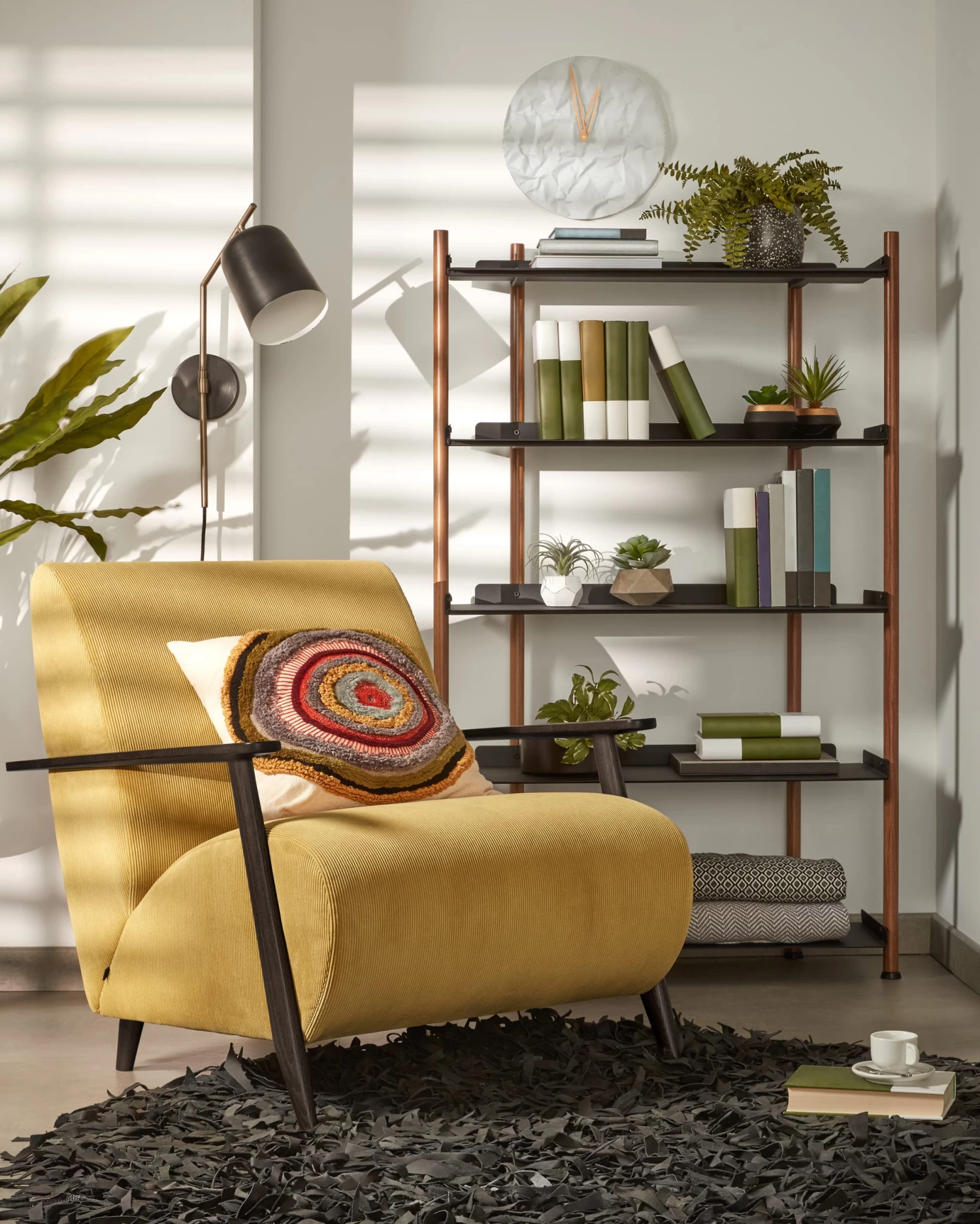 Meghan Armchair In Mustard Corduroy With Solid Ash Legs With Wenge Finish | Kave Home 4 Meghan Armchair In Mustard Corduroy With Solid Ash Legs With Wenge Finish | Kave Home - Image 2