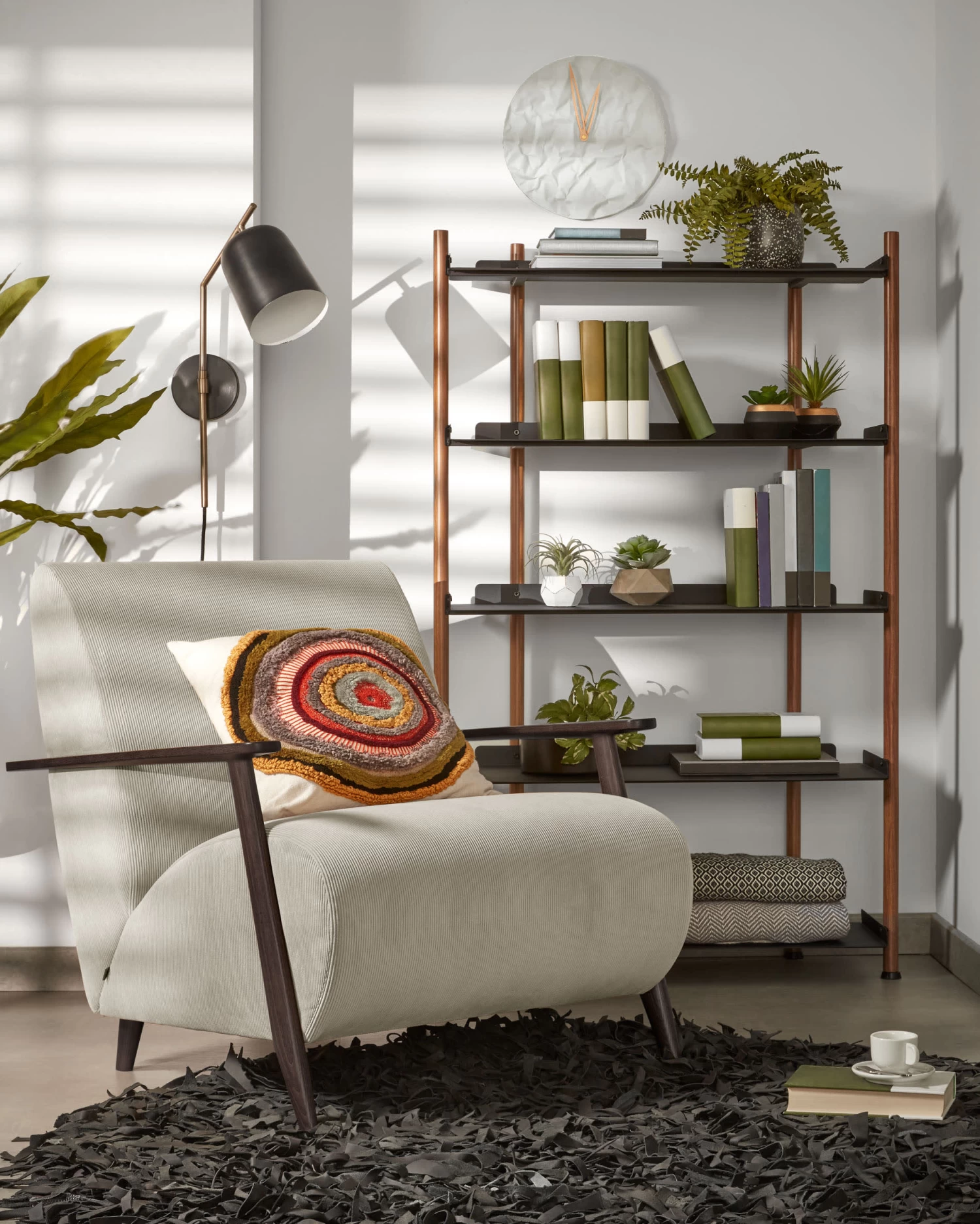 Meghan Armchair In Beige Corduroy With Solid Ash Legs In A Wenge Finish | Kave Home 6 Meghan Armchair In Beige Corduroy With Solid Ash Legs In A Wenge Finish | Kave Home - Image 4