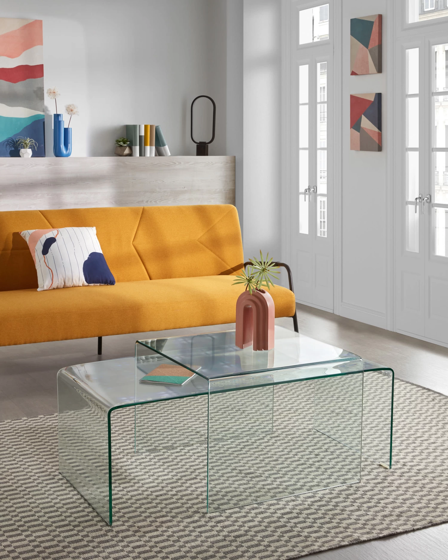 Burano Glass Coffee Table 110 X 50 Cm | Kave Home 4 Burano Glass Coffee Table 110 X 50 Cm | Kave Home - Image 2