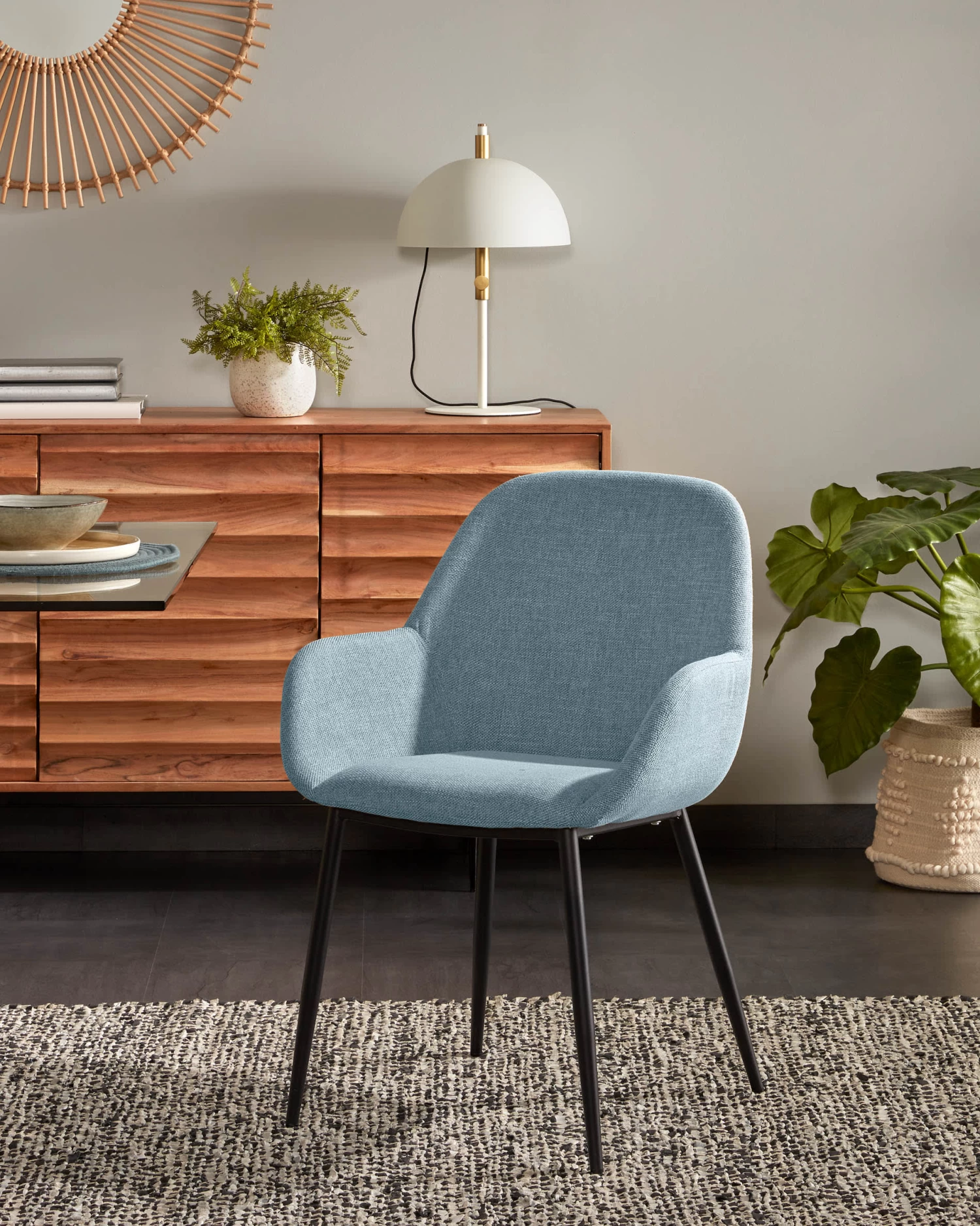 Konna Light Blue Chair | Kave Home 4 Konna Light Blue Chair | Kave Home - Image 2