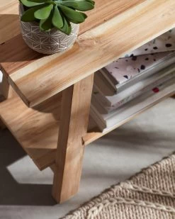 Safara Solid Recycled Teak Bench 100 Cm | Kave Home 11 Safara Solid Recycled Teak Bench 100 Cm | Kave Home -Quality Furniture Store A000001043 2