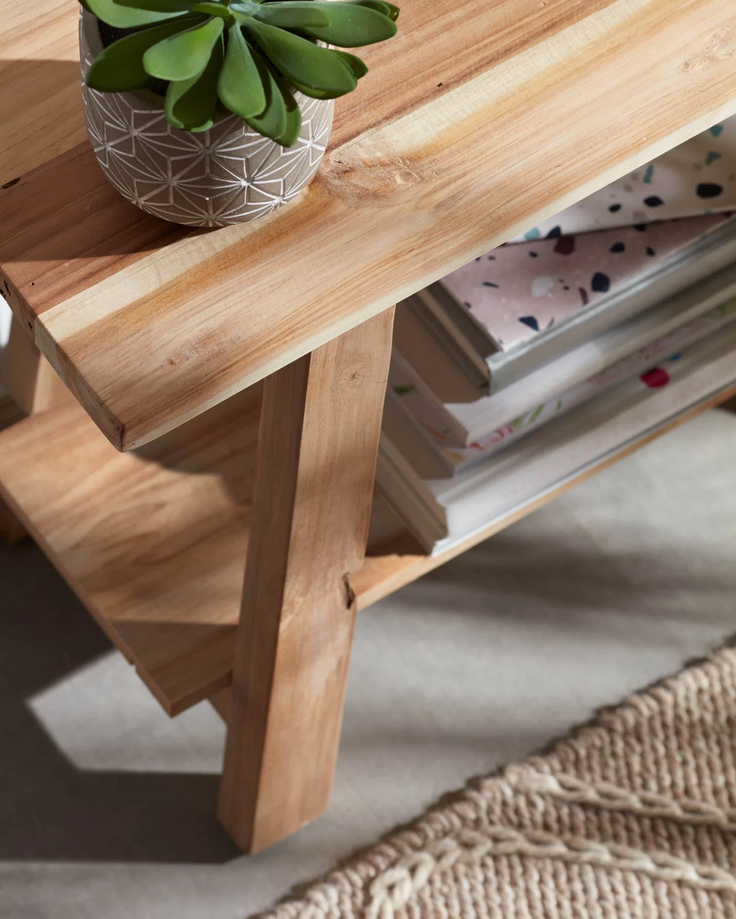 Safara Solid Recycled Teak Bench 100 Cm | Kave Home 6 Safara Solid Recycled Teak Bench 100 Cm | Kave Home - Image 4