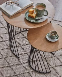 Leska Set Of 2 Side Tables à 50 / à 35 Cm | Kave Home 9 Leska Set Of 2 Side Tables à 50 / à 35 Cm | Kave Home -Quality Furniture Store A000001046 5
