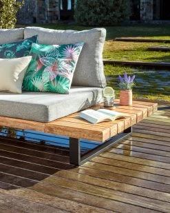 Zalika 5-seater Corner Sofa And Solid Acacia Coffee Table Set (100% FSC) | Kave Home 20 Zalika 5-seater Corner Sofa And Solid Acacia Coffee Table Set (100% FSC) | Kave Home -Quality Furniture Store A000001082 4