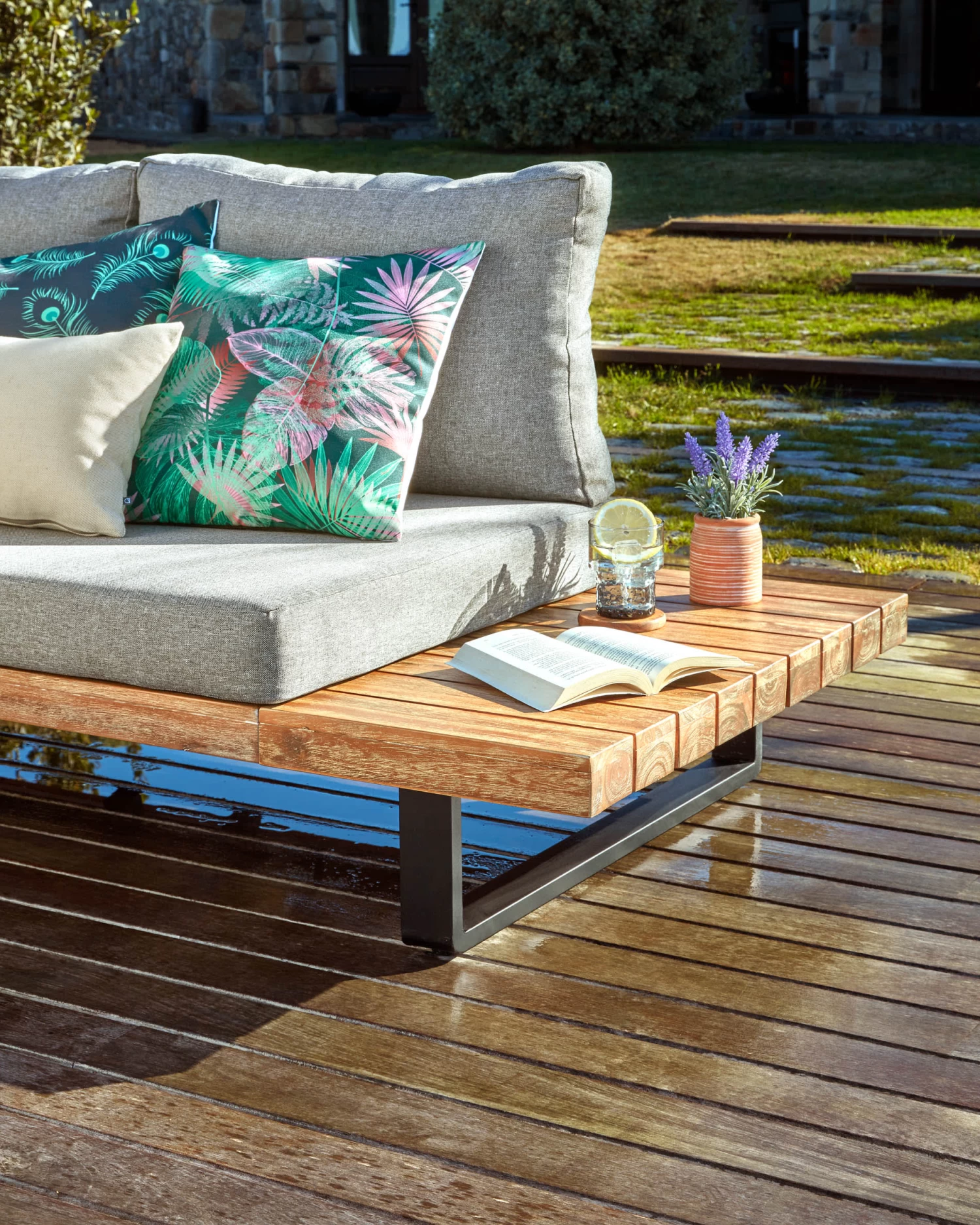 Zalika 5-seater Corner Sofa And Solid Acacia Coffee Table Set (100% FSC) | Kave Home 11 Zalika 5-seater Corner Sofa And Solid Acacia Coffee Table Set (100% FSC) | Kave Home - Image 9