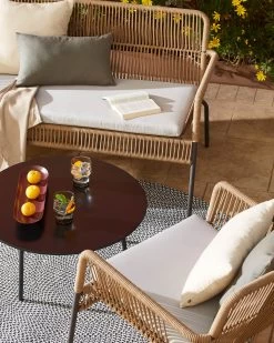 Samanta 2 Seater Stackable Sofa In Beige Cord 133 Cm | Kave Home 20 Samanta 2 Seater Stackable Sofa In Beige Cord 133 Cm | Kave Home -Quality Furniture Store A000001100 3