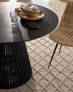 Jeanette Ã 120 Cm Black Table | Kave Home -Quality Furniture Store A000001118 2