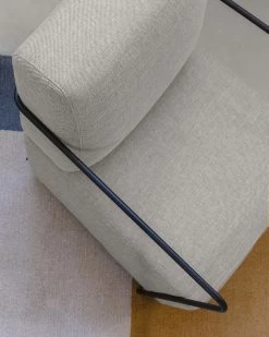 Gamer Armchair In Light Grey And Metal With Black Finish | Kave Home -Quality Furniture Store A000001197 1