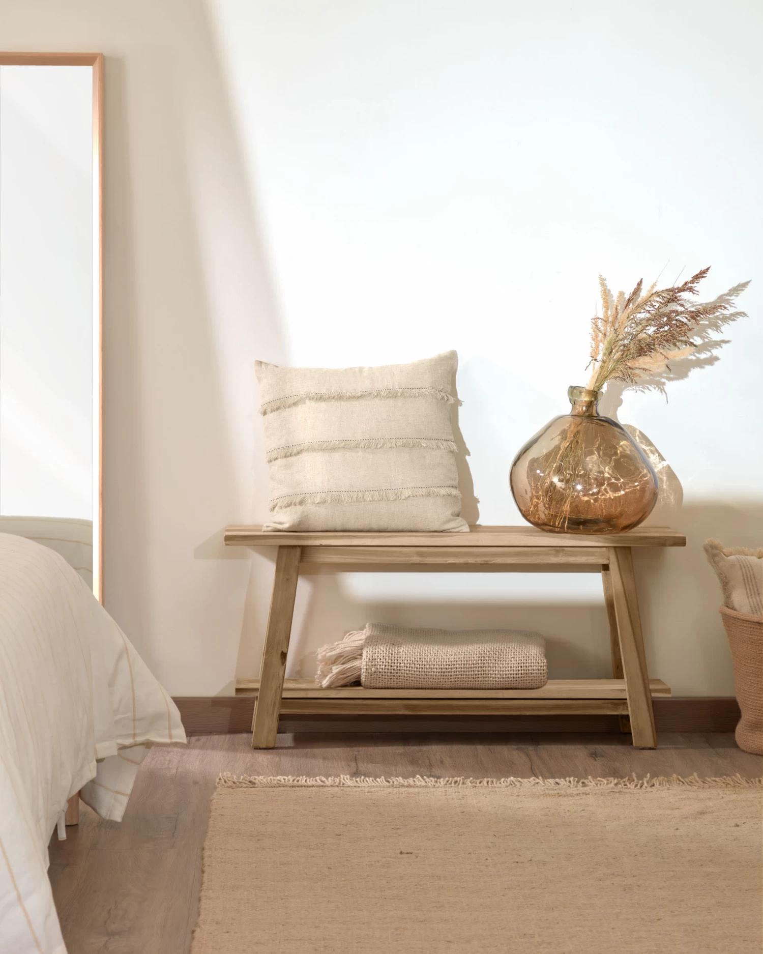 Safara Solid Recycled Teak Bench 100 Cm | Kave Home 4 Safara Solid Recycled Teak Bench 100 Cm | Kave Home - Image 2