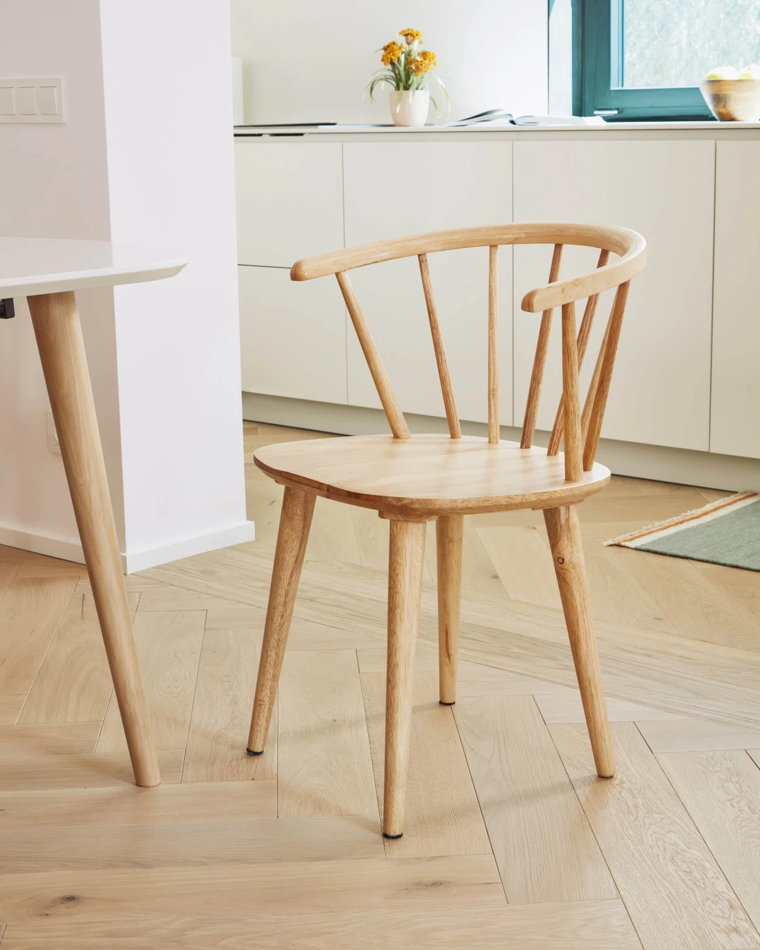 Trise MDF And Solid Rubber Wood Chair With Natural Lacquer | Kave Home 4 Trise MDF And Solid Rubber Wood Chair With Natural Lacquer | Kave Home - Image 2