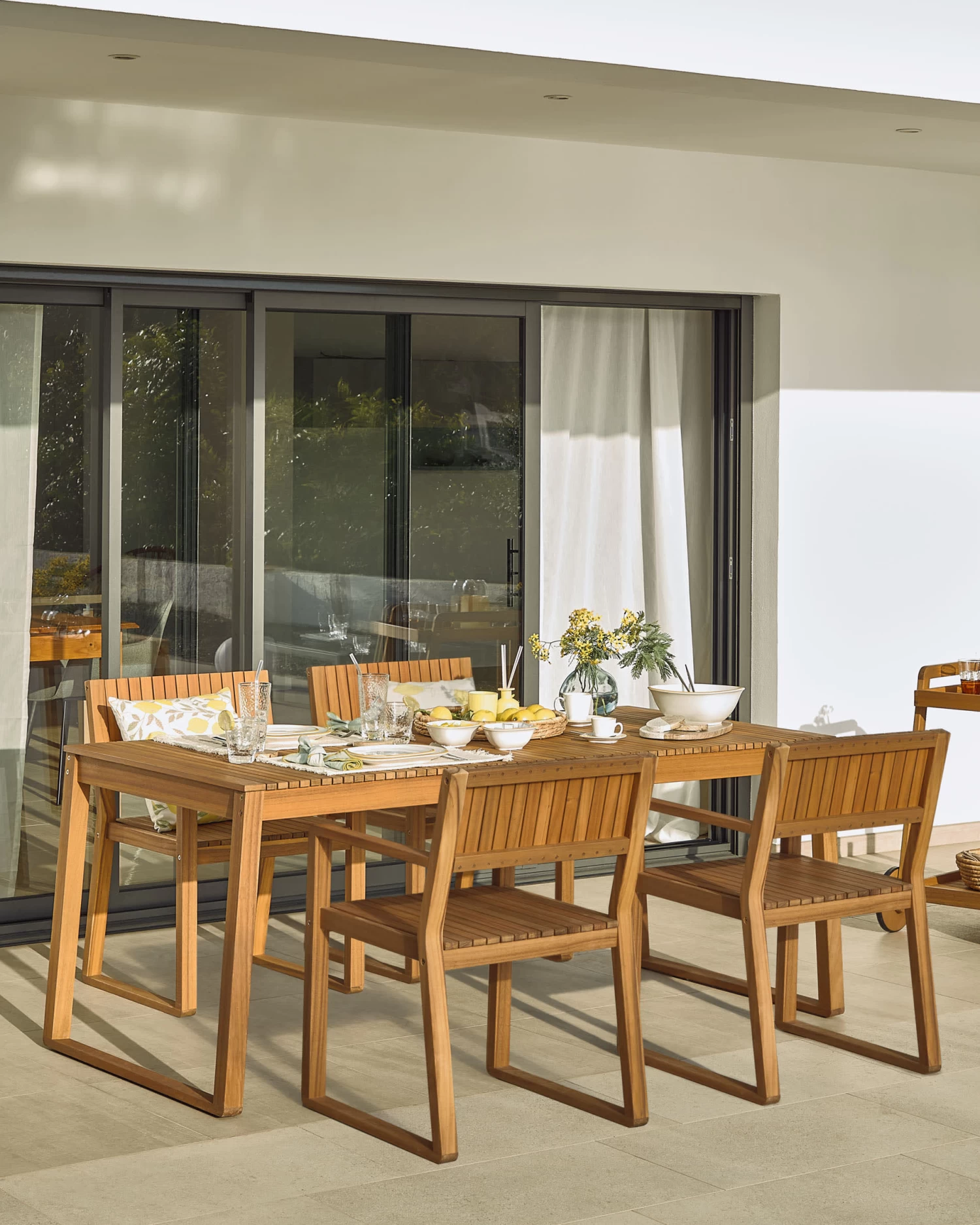 Emili Solid Acacia Garden Table 180 X 90 Cm FSC 100% | Kave Home 4 Emili Solid Acacia Garden Table 180 X 90 Cm FSC 100% | Kave Home - Image 2