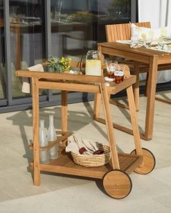Felisa Solid Acacia Hostess Trolley FSC 100% 13 Felisa Solid Acacia Hostess Trolley FSC 100% -Quality Furniture Store A000001393 4
