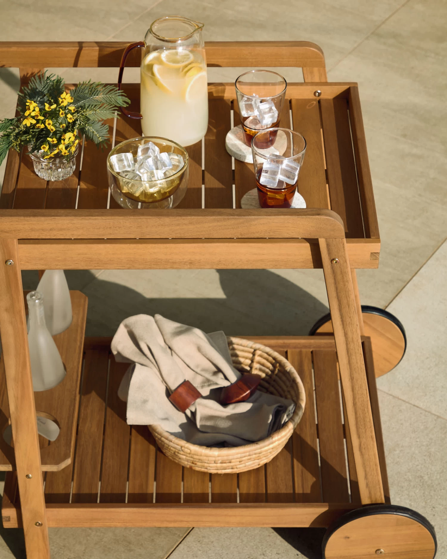 Felisa Solid Acacia Hostess Trolley FSC 100% 9 Felisa Solid Acacia Hostess Trolley FSC 100% - Image 7