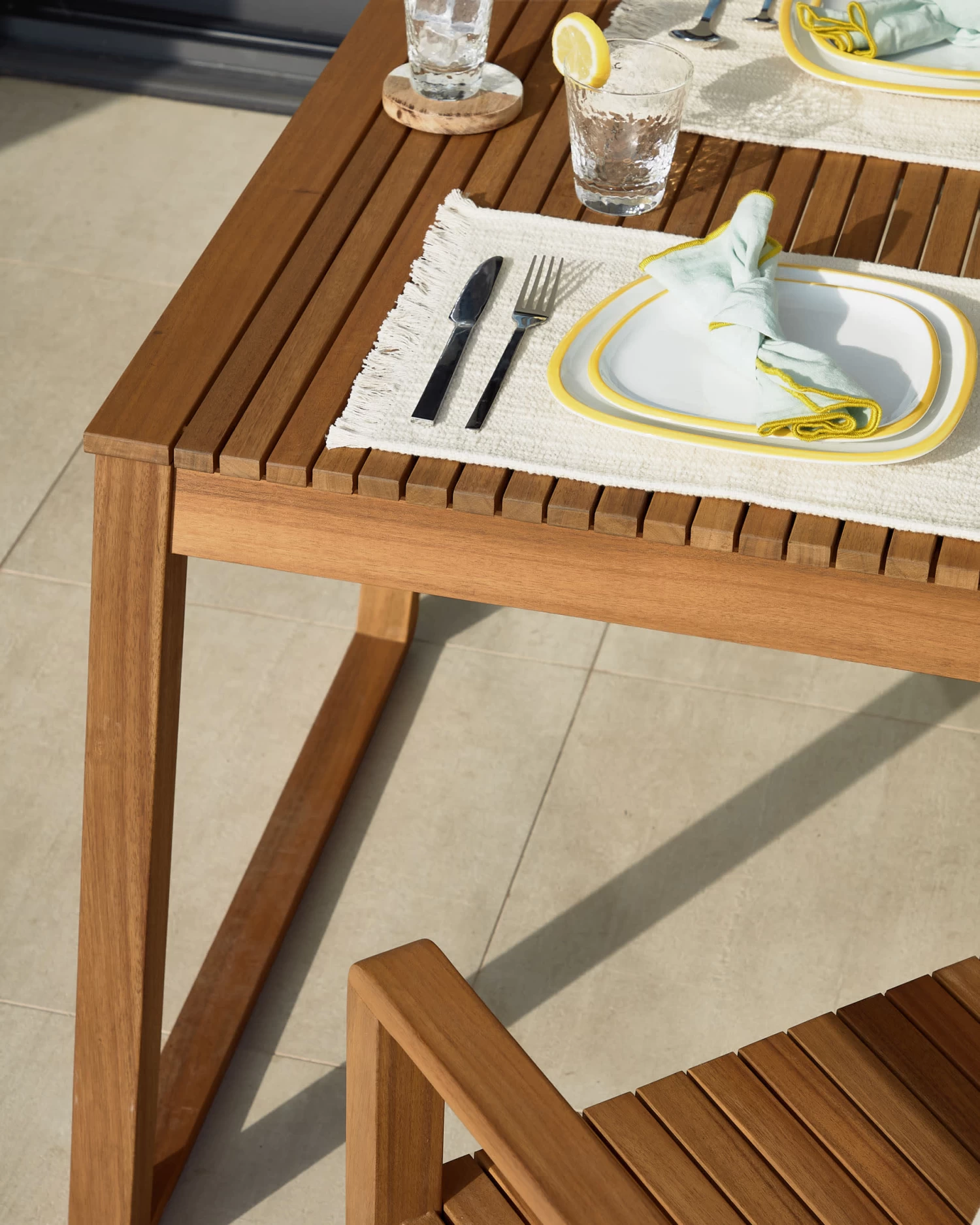 Emili Solid Acacia Garden Table 180 X 90 Cm FSC 100% | Kave Home 6 Emili Solid Acacia Garden Table 180 X 90 Cm FSC 100% | Kave Home - Image 4