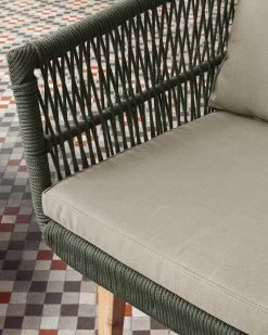 Inti 2 Seater Sofa With 2 Green Cord Armchairs 100% FSC | Kave Home -Quality Furniture Store A000001403 2