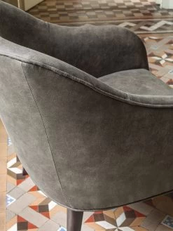 Bobly Armchair In Grey With Wenge Finish Legs | Kave Home 13 Bobly Armchair In Grey With Wenge Finish Legs | Kave Home -Quality Furniture Store A000001405 4
