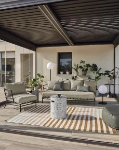 Mareluz 3 Seater Sofa In Black Steel 197 Cm | Kave Home 13 Mareluz 3 Seater Sofa In Black Steel 197 Cm | Kave Home -Quality Furniture Store A000001420 5