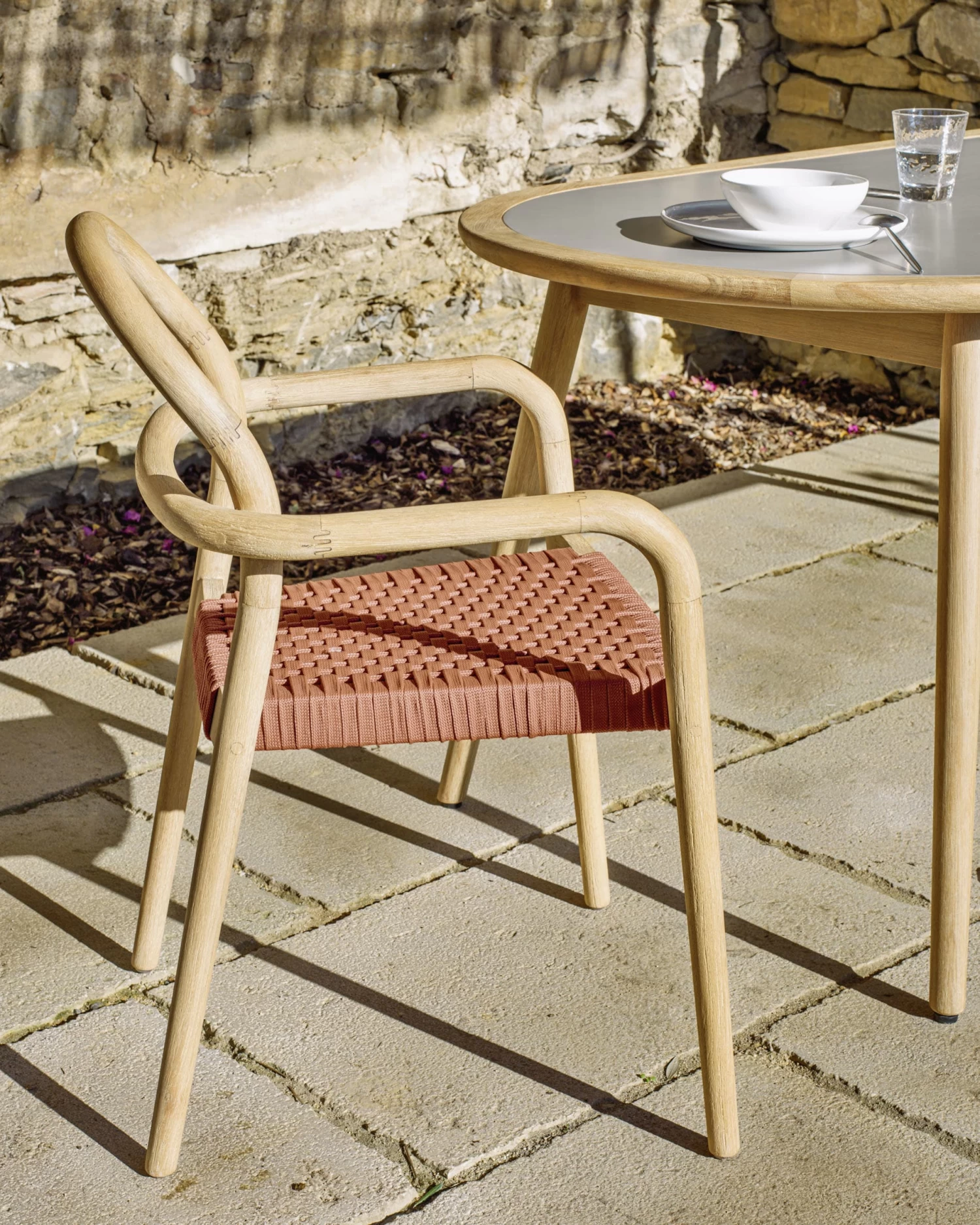Sheryl Stackable Chair In Solid 100% FSC Eucalyptus And Terracotta Rope | Kave Home 4 Sheryl Stackable Chair In Solid 100% FSC Eucalyptus And Terracotta Rope | Kave Home - Image 2