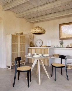 Romane Chair In Solid Beech With Black Finish Ash Veneer And Rattan | Kave Home 14 Romane Chair In Solid Beech With Black Finish Ash Veneer And Rattan | Kave Home -Quality Furniture Store A000001438 2