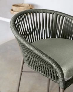 Yanet Stool Made From Green Cord And Galvanised Steel Height 65 Cm | Kave Home 14 Yanet Stool Made From Green Cord And Galvanised Steel Height 65 Cm | Kave Home -Quality Furniture Store A000001439 2