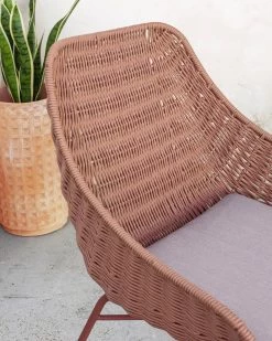 Abeli Terracotta Cord Armchair With Galvanised Steel Legs. | Kave Home -Quality Furniture Store A000001445 10