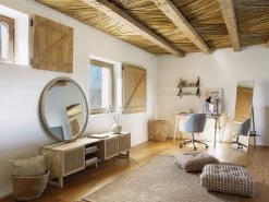 Rexit 3 Door Solid And Veneer White Cedarwood With Rattan 180 X 50 Cm | Kave Home -Quality Furniture Store A000001453 0