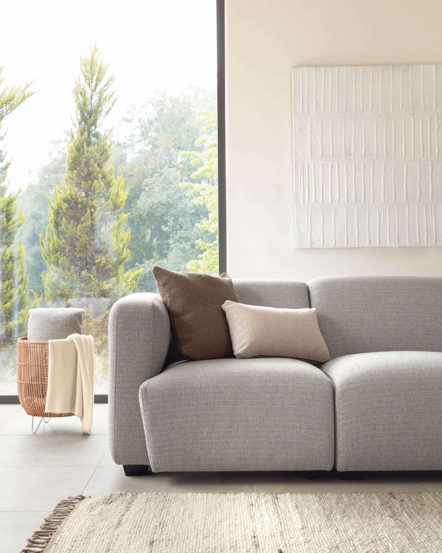 Legara Sofa Seat With Left-hand Armrest In Light Grey 80cm | Kave Home 4 Legara Sofa Seat With Left-hand Armrest In Light Grey 80cm | Kave Home - Image 2
