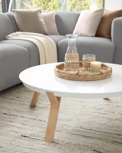 White And Ash Dilos Coffee Table à 90 Cm | Kave Home 10 White And Ash Dilos Coffee Table à 90 Cm | Kave Home -Quality Furniture Store A000001517 1