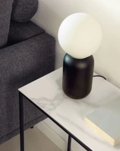 Rewena Side Table Porcelain Kalos Blanco Finishing 45 X 30 Cm | Kave Home -Quality Furniture Store A000001547 1