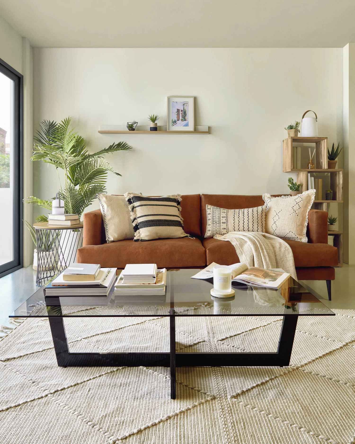 Black Glass Plam Coffee Table 120 X 70 Cm | Kave Home 4 Black Glass Plam Coffee Table 120 X 70 Cm | Kave Home - Image 2