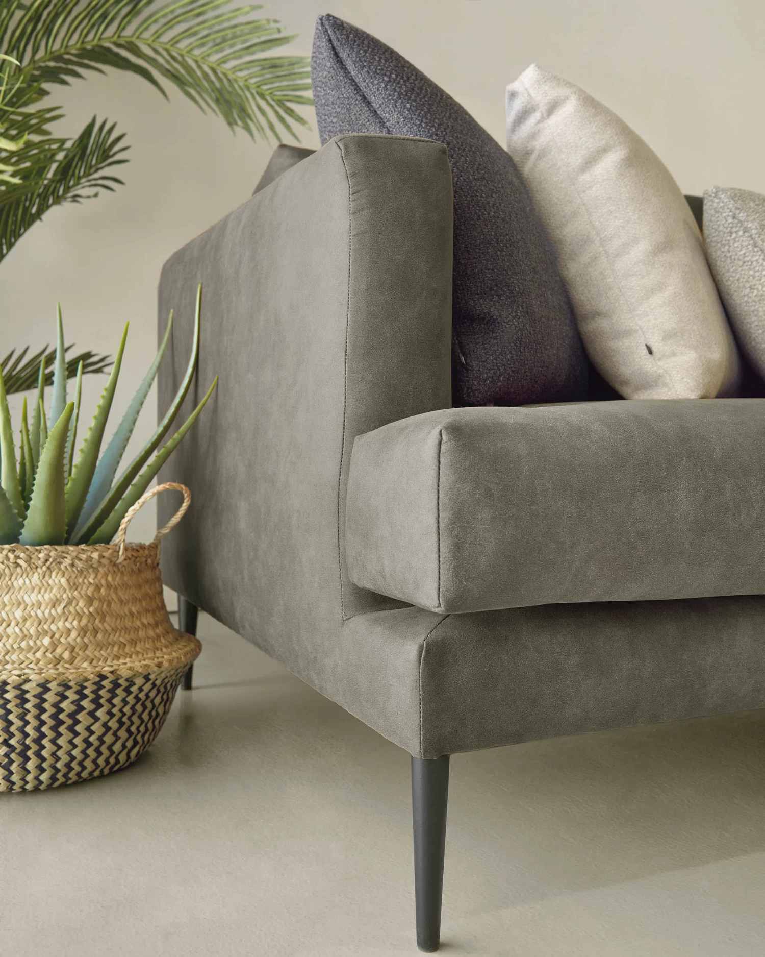 Tanya 2 Seater Sofa Upholstered In Dark Grey 183 Cm 6 Tanya 2 Seater Sofa Upholstered In Dark Grey 183 Cm - Image 4