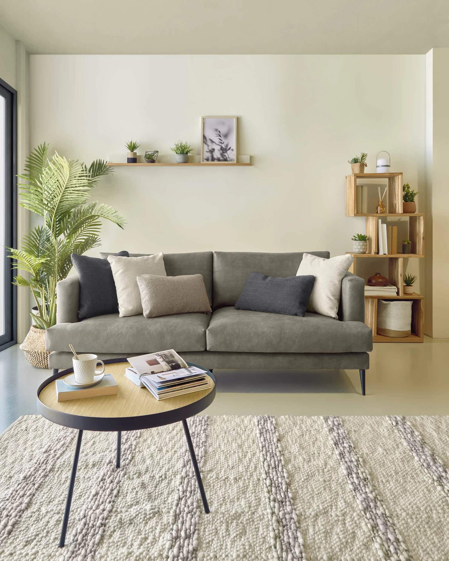 Tanya 2 Seater Sofa Upholstered In Dark Grey 183 Cm 4 Tanya 2 Seater Sofa Upholstered In Dark Grey 183 Cm - Image 2