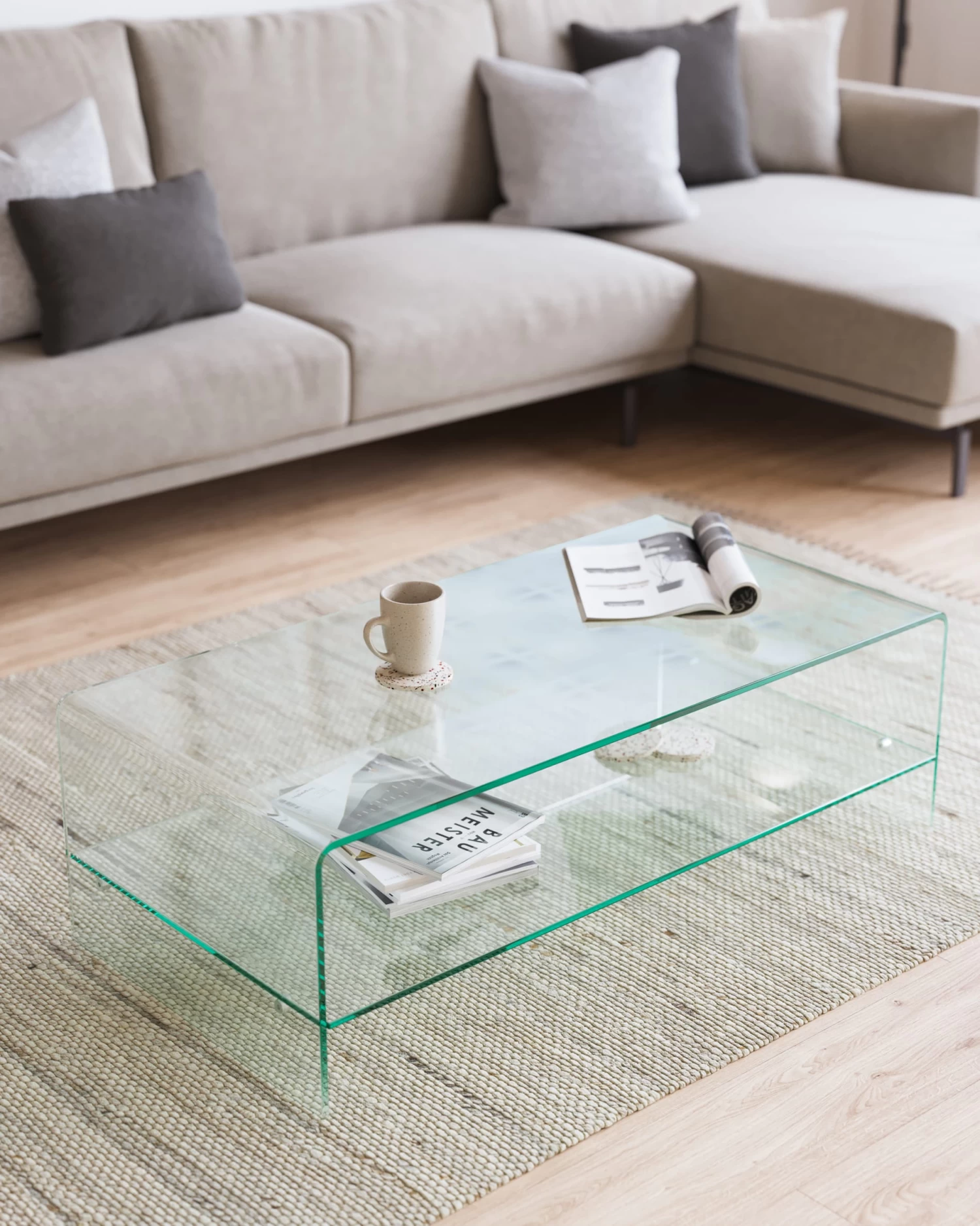 Burano Glass Coffee Table 110 X 55 Cm | Kave Home 4 Burano Glass Coffee Table 110 X 55 Cm | Kave Home - Image 2