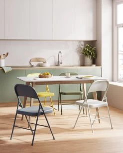 Aidana Metal Folding Chair In Mustard | Kave Home -Quality Furniture Store A000001615 0