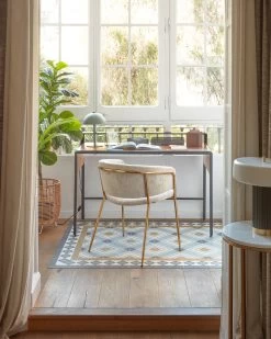 Runnie Chair In Beige Chenille With Steel Legs And Gold Finish | Kave Home 14 Runnie Chair In Beige Chenille With Steel Legs And Gold Finish | Kave Home -Quality Furniture Store A000001622 0