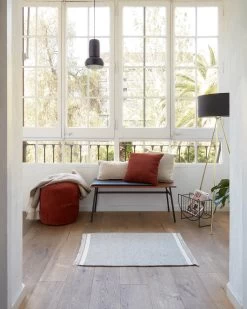 Carabel Bench In Steel And Walnut Veneer 100 Cm | Kave Home -Quality Furniture Store A000001623 0